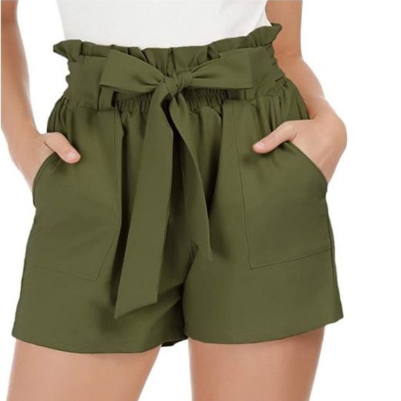 Streetwear Society Pants - Paperbag Waist Pocket Detailed Belted Shorts
